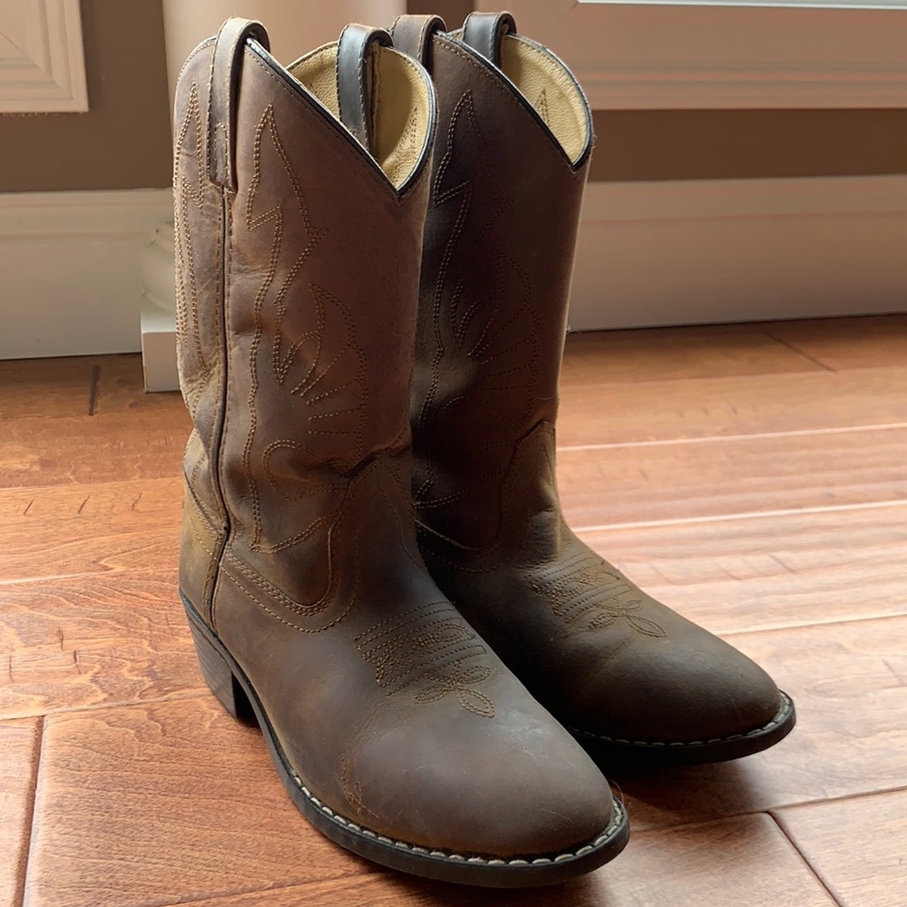Girls Leather Cowgirl boots